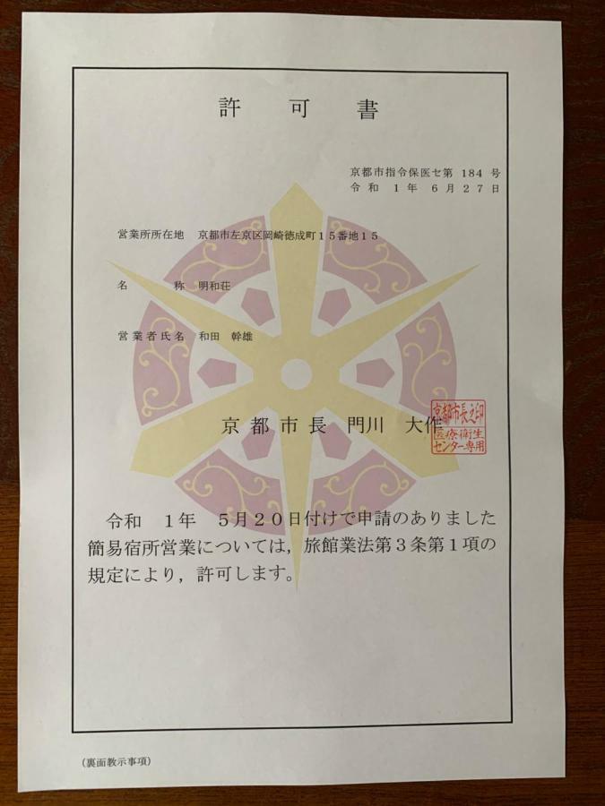קיוטו 明和荘mei Wa Inn מראה חיצוני תמונה